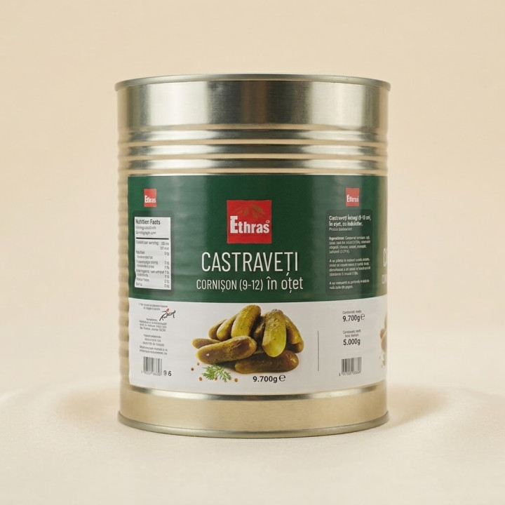 Castraveți în Oțet Ethras 9–12 cm 9700 g | AMATEO FOOD