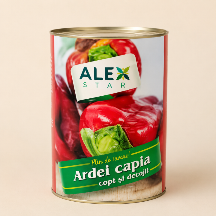 Ardei Kapia Copti si Decojiti Alex Star 4250 g
